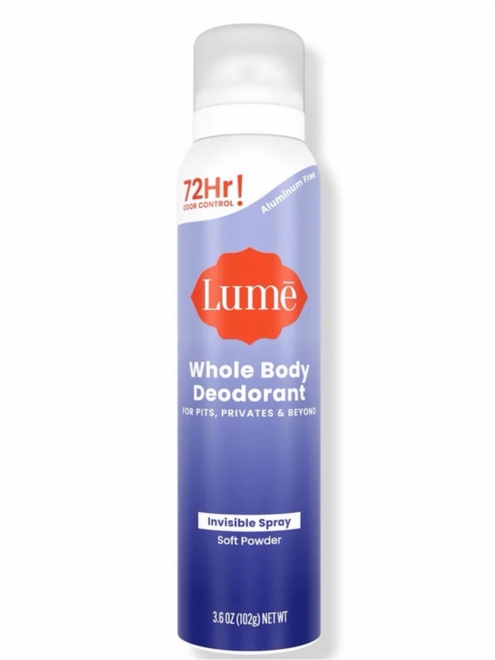 Lumē Whole Body Deodorant Spray — Soft Powder (Purple)